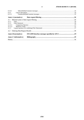 SIST EN 302 895 V1.1.1:2014 ETSI EN 302 895 V1.1.1 (2014-09) - Intelligent Transport Systems (ITS); Vehicular Communications; Basic Set of Applications; Local Dynamic Map (LDM) - Page 4 preview