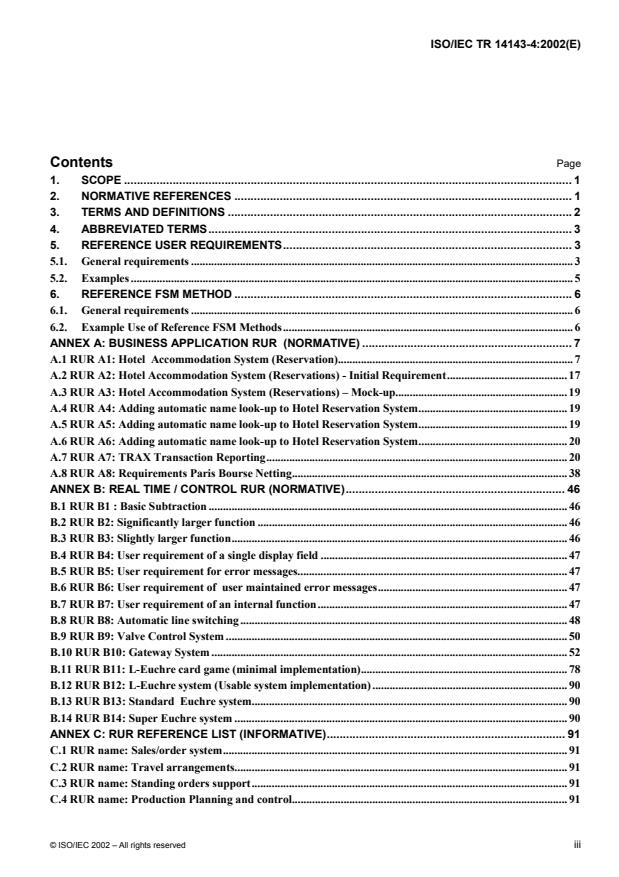 ISO/IEC TR 14143-4:2002 ISO/IEC TR 14143-4:2002 - Information technology -- Software measurement -- Functional size measurement - Page 3 preview