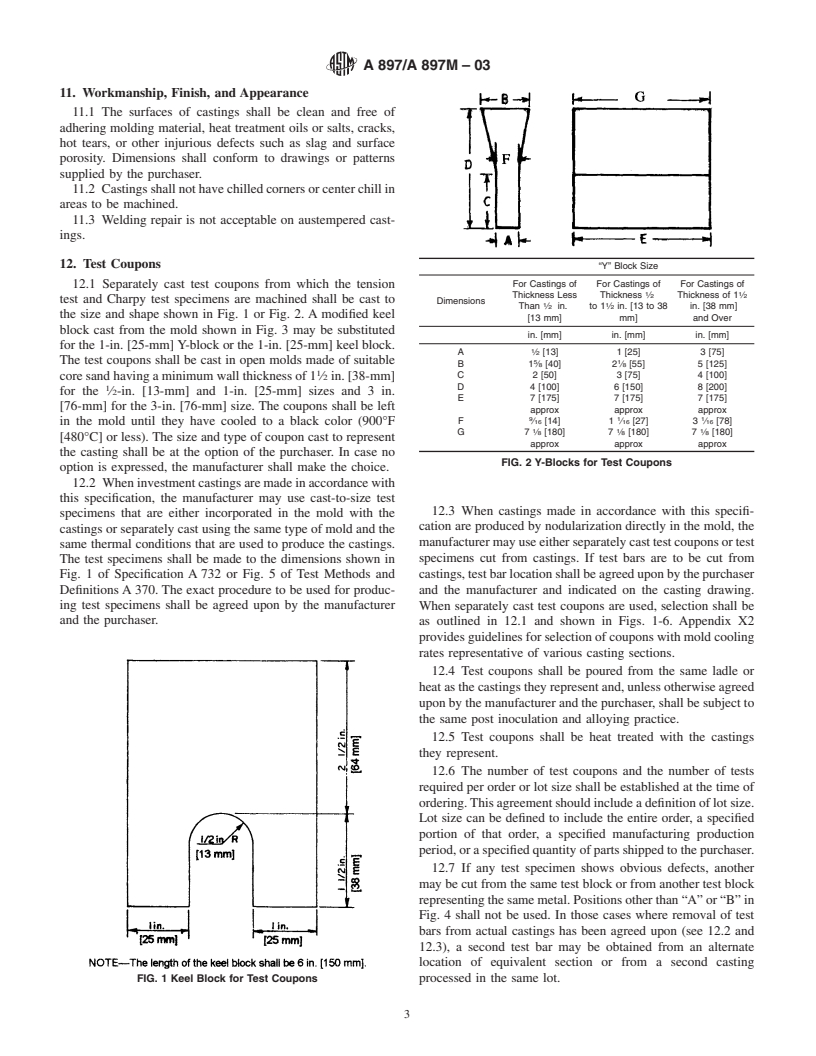 ASTM A897/A897M-03 - Standard Specification for Austempered Ductile Iron Castings