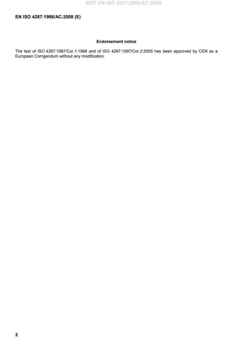 SIST EN ISO 4287:2000/AC:2008 SIST EN ISO 4287:2000/AC:2008 - Page 4 preview