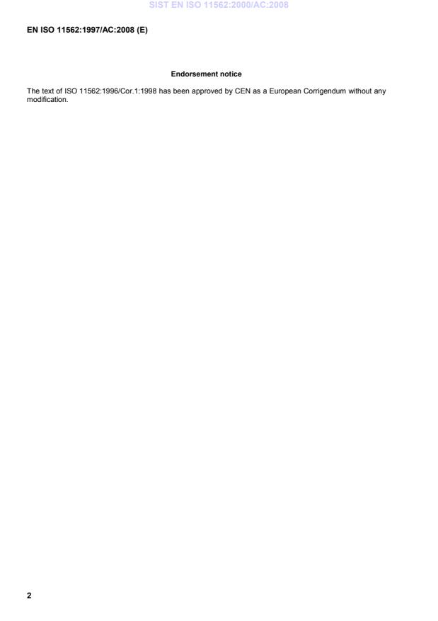 EN ISO 11562:1997/AC:2008 EN ISO 11562:2000/AC:2008 - Page 4 preview