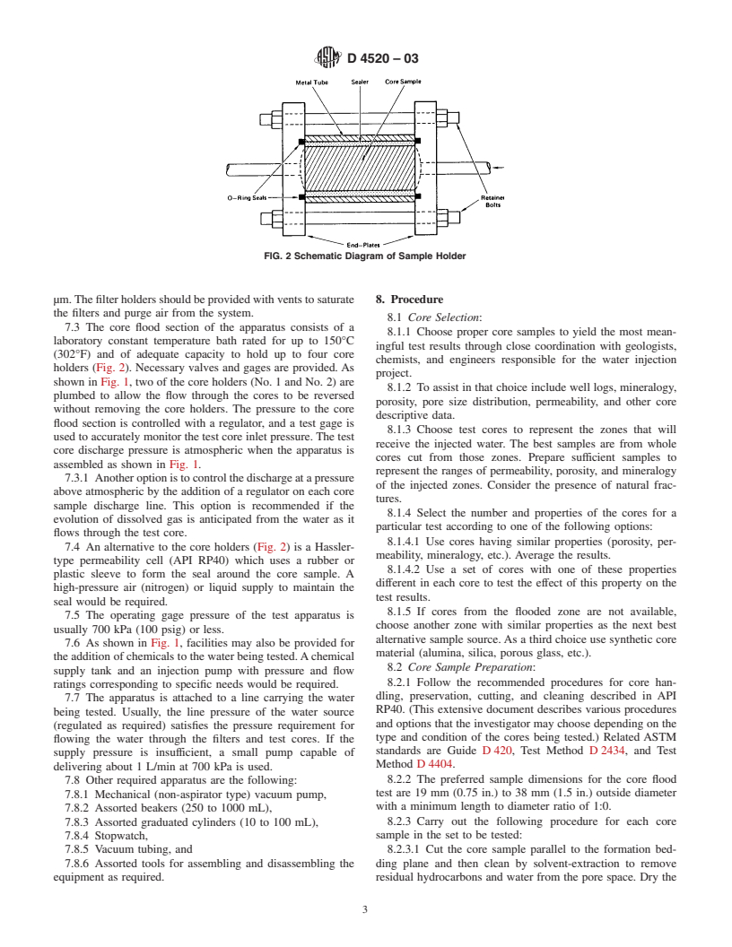 ASTM D4520-03 - Standard Practice for Determining Water Injectivity Through the Use of On-Site Floods