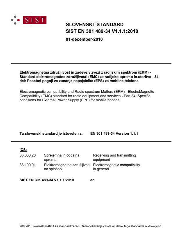 ETSI EN 301 489-34 V1.1.1 (2010-10) EN 301 489-34 V1.1.1:2010