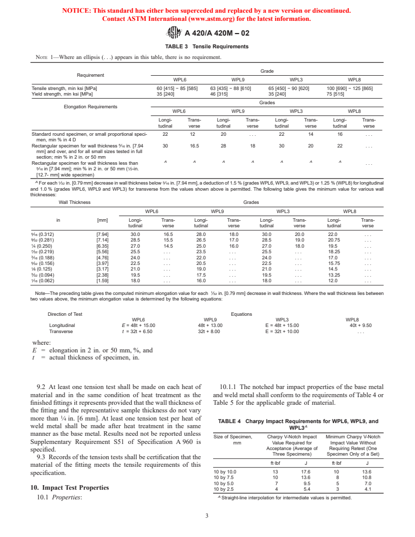 ASTM A420/A420M-02 - Standard Specification for Piping Fittings of Wrought Carbon Steel and Alloy Steel for Low-Temperature Service