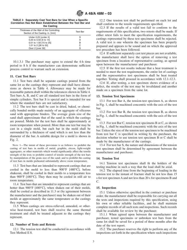 ASTM A48/A48M-03 - Standard Specification for Gray Iron Castings