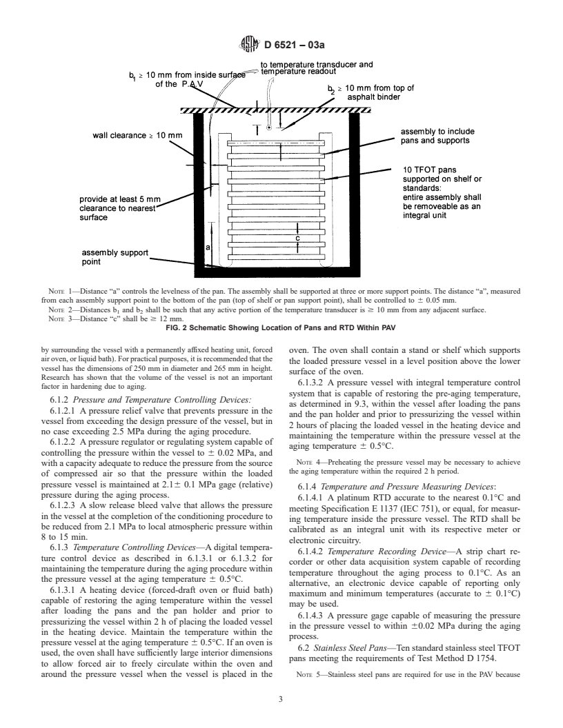 ASTM D6521-03a - Standard Practice for Accelerated Aging of Asphalt Binder Using a Pressurized Aging Vessel (PAV)