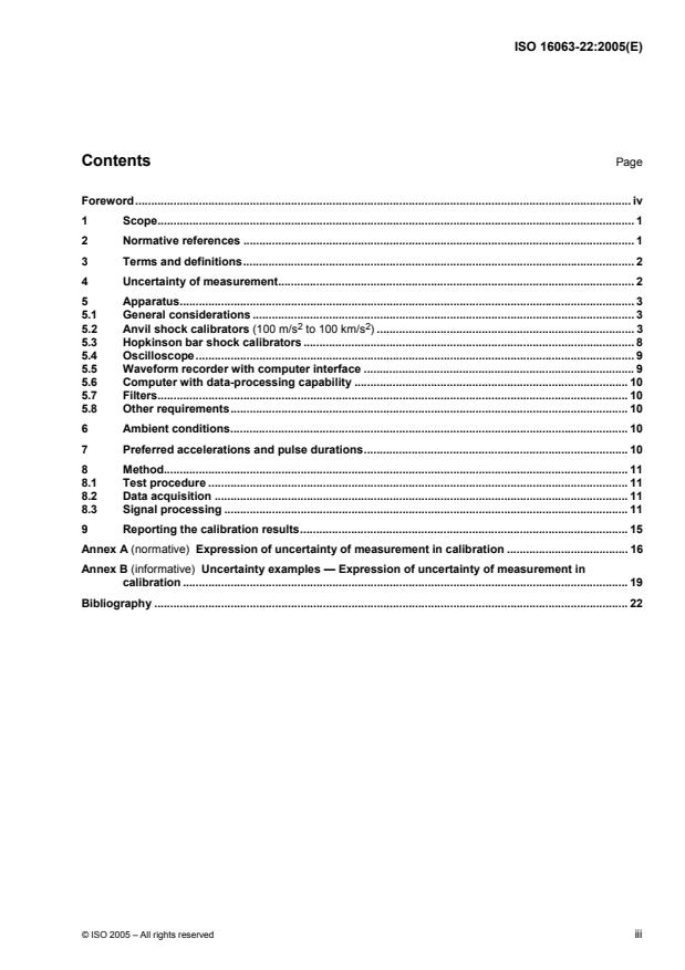 ISO 16063-22:2005 - Methods for the calibration of vibration and shock transducers