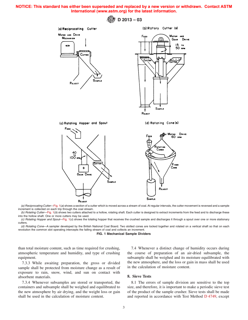 ASTM D2013-03 - Standard Practice of Preparing Coal Samples for Analysis