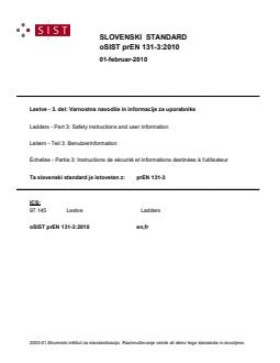 oSIST prEN 131-3:2011 oSIST prEN 131-3:2010 - BARVE - Page 1 preview