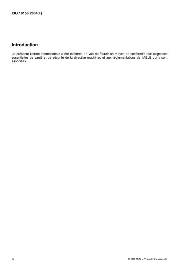 ISO 16156:2004 ISO 16156:2004 - Sécurité des machines-outils -- Prescriptions de sécurité pour la conception et la construction des mandrins porte-pieces - Page 4 preview