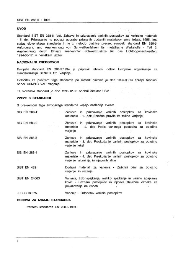 EN 288-5:1994 EN 288-5:1995 - Page 2 preview