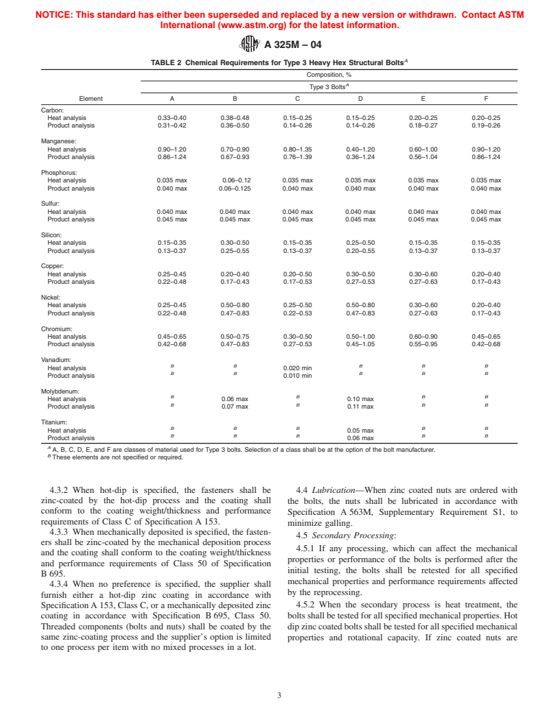 ASTM A325M-04 - Standard Specification For Structural Bolts, Steel ...