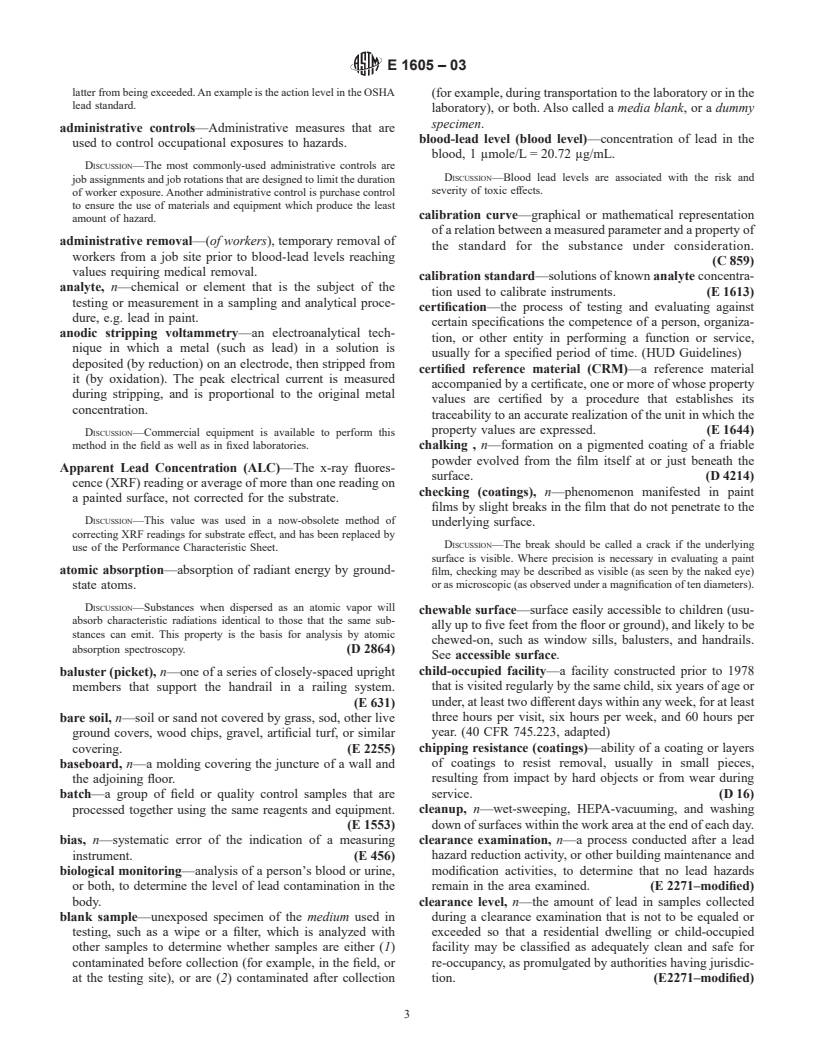 ASTM E1605-03 - Standard Terminology Relating to Lead in Buildings