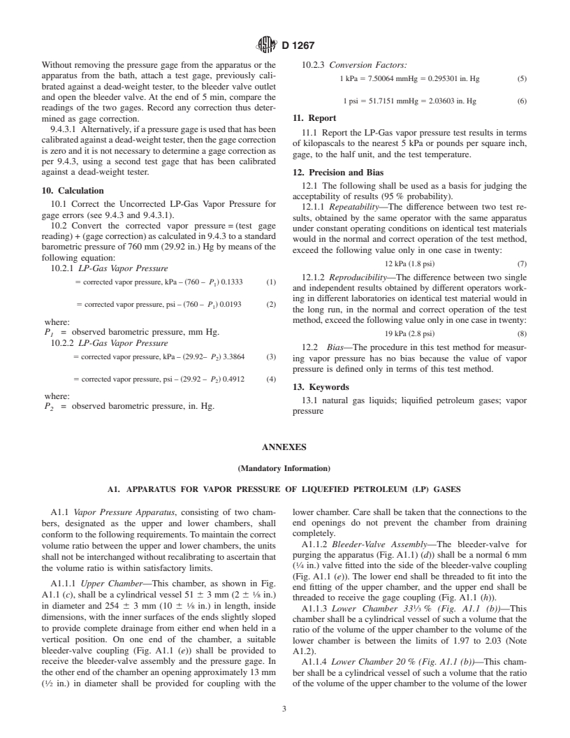 ASTM D1267-02 - Standard Test Method for Gage Vapor Pressure of Liquefied Petroleum (LP) Gases (LP-Gas Method)