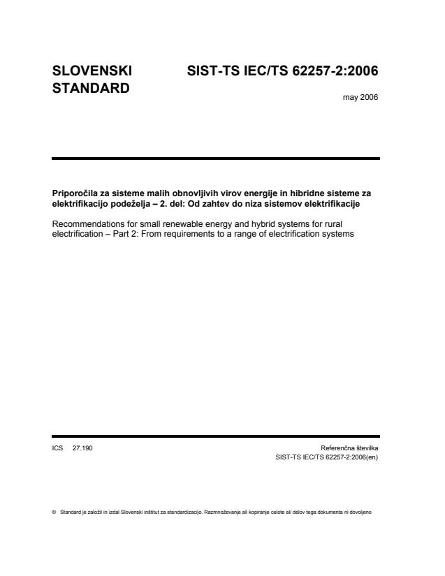 TS IEC/TS 62257-2:2006