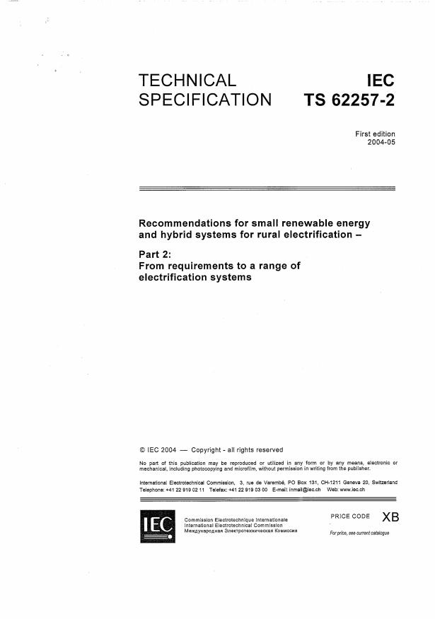 TS IEC/TS 62257-2:2006