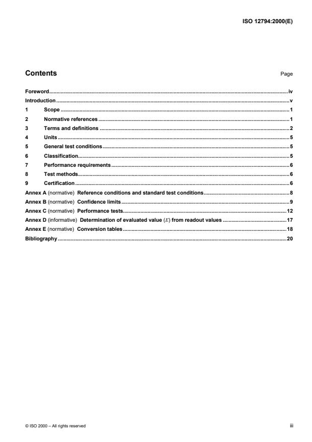 ISO 12794:2000 - Nuclear energy -- Radiation protection -- Individual thermoluminescence dosemeters for extremities and eyes