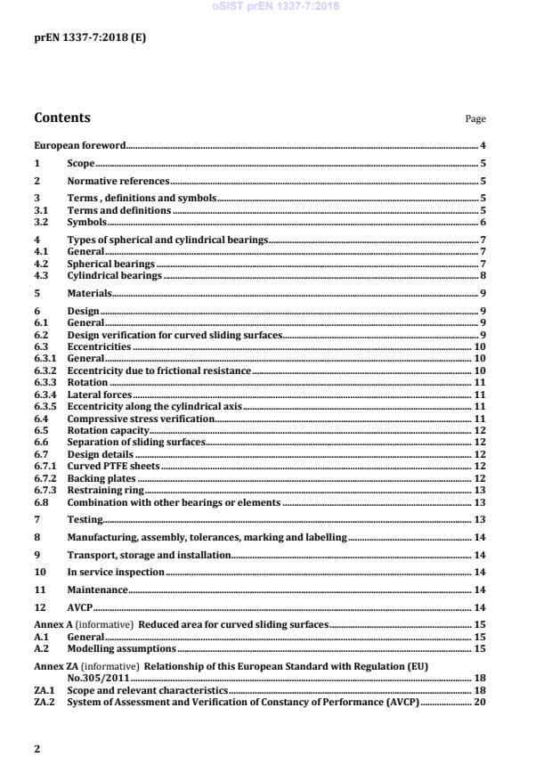 oSIST prEN 1337-7:2018 oSIST prEN 1337-7:2018 - Page 4 preview