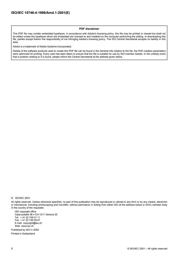 ISO/IEC 10746-4:1998/Amd 1:2001 ISO/IEC 10746-4:1998/Amd 1:2001 - Computational formalization - Page 2 preview