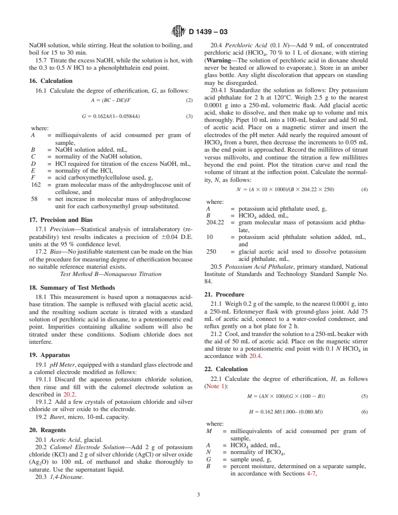 ASTM D1439-03 - Standard Test Methods for Sodium Carboxymethylcellulose