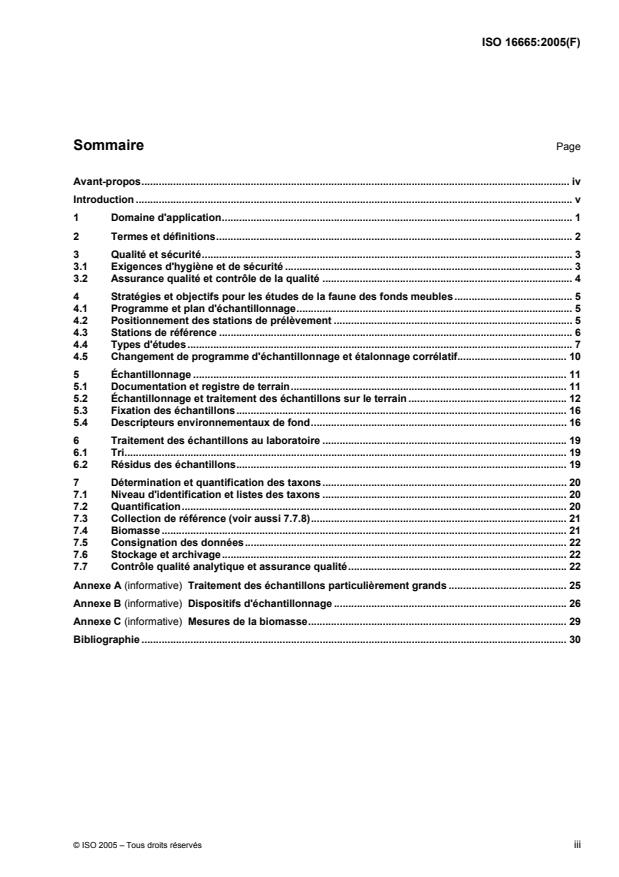 ISO 16665:2005 - Qualité de l'eau -- Lignes directrices pour l'échantillonnage quantitatif et le traitement d'échantillons de la macrofaune marine des fonds meubles
