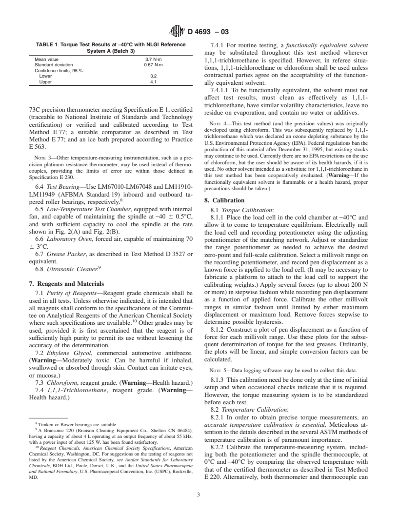 ASTM D4693-03 - Standard Test Method for Low-Temperature Torque of Grease-Lubricated Wheel Bearings