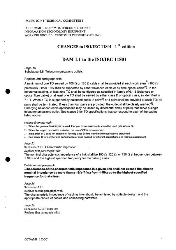ISO/IEC 11801:1995/Amd 1:1999 ISO/IEC 11801:1995/Amd 1:1999 - Page 2 preview