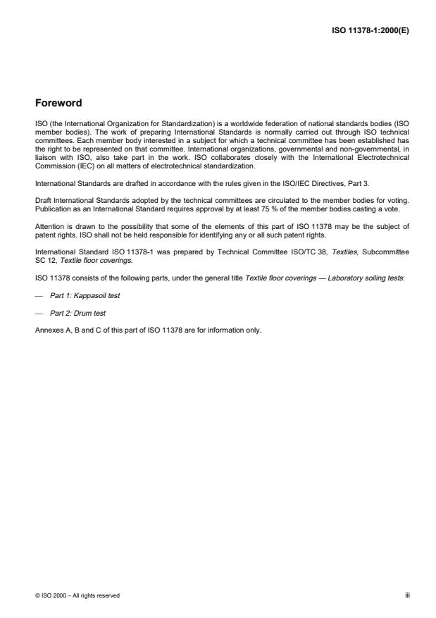 ISO 11378-1:2000 - Textile floor coverings -- Laboratory soiling tests