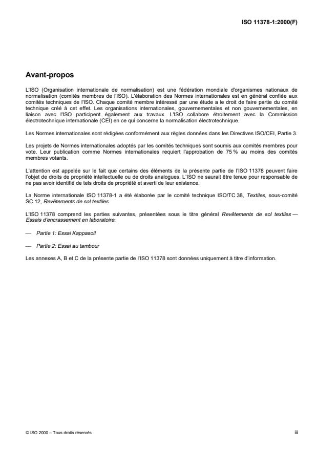 ISO 11378-1:2000 - Revetements de sol textiles -- Essais d'encrassement en laboratoire