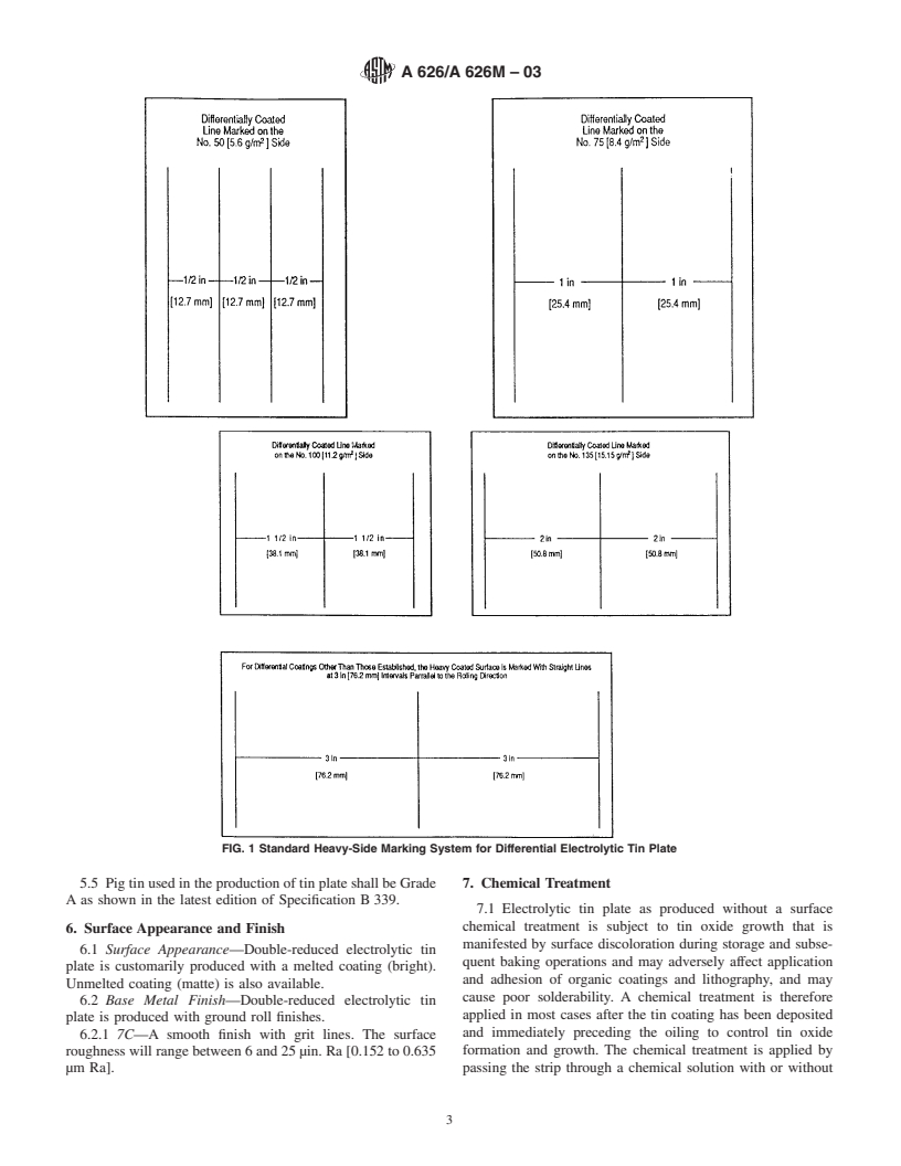 ASTM A626/A626M-03 - Standard Specification for Tin Mill Products, Electrolytic Tin Plate, Double Reduced