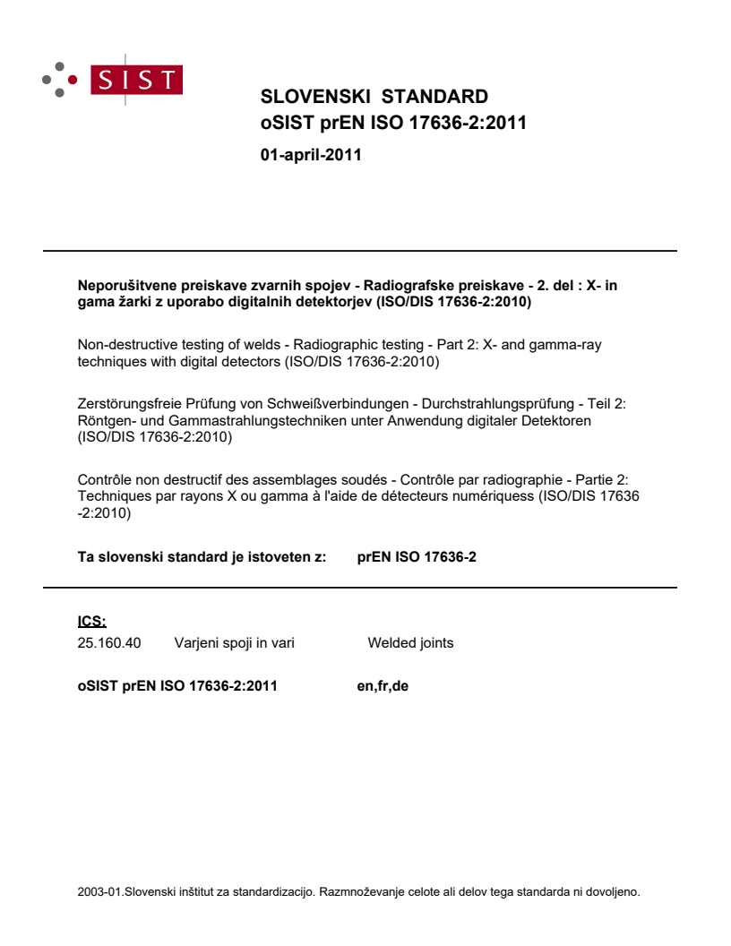 prEN ISO 17636-2:2011