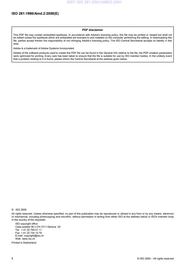 ISO 281:1990/Amd 2:2000 ISO 281:2001/AMD2:2001 - Page 4 preview