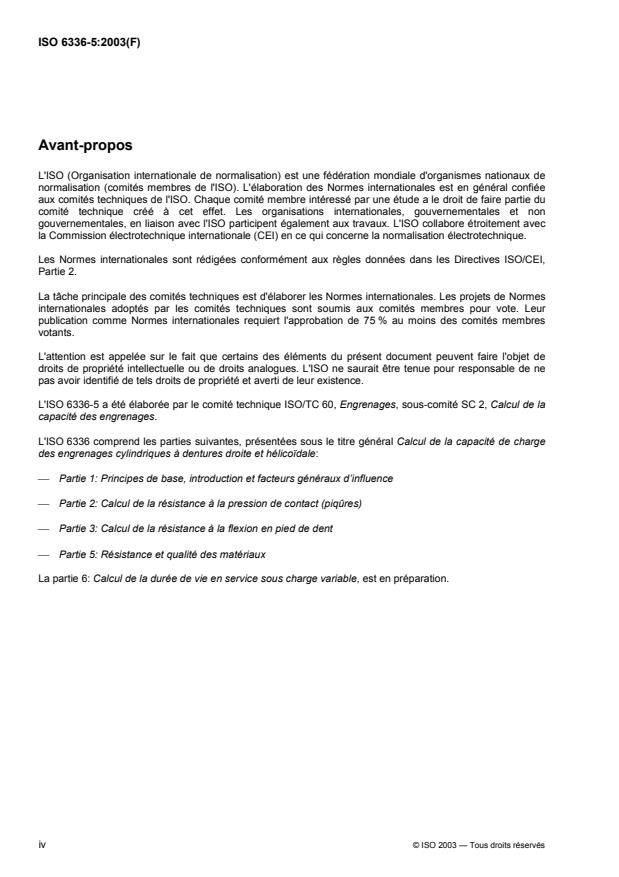 ISO 6336-5:2003 ISO 6336-5:2003 - Calcul de la capacité de charge des engrenages cylindriques a dentures droite et hélicoidale - Page 4 preview