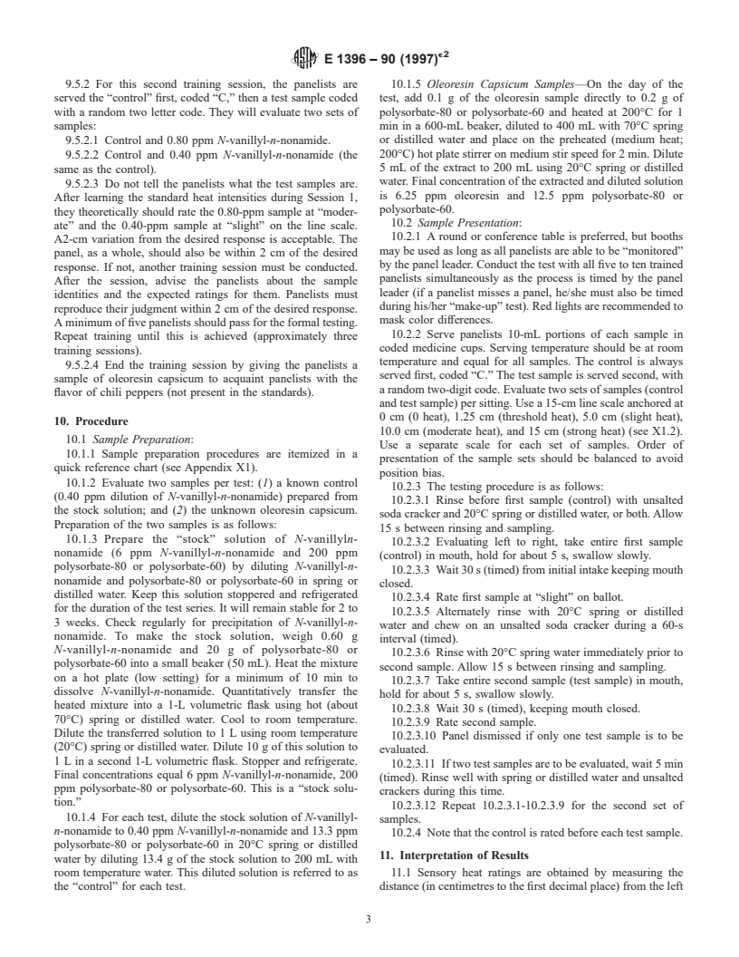 ASTM E1396-90(1997)e2 - Standard Test Method for Sensory Evaluation of Oleoresin Capsicum