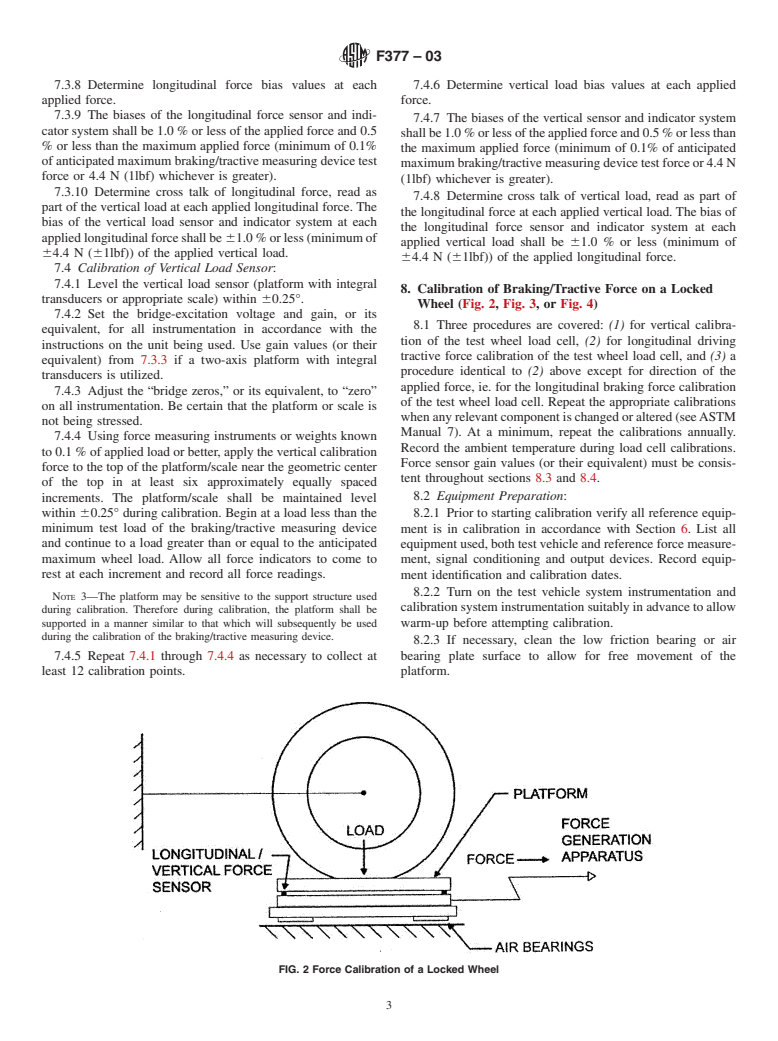 ASTM F377-03 - Standard Practice for Calibration of Braking/Tractive Measuring Devices for Testing Tires