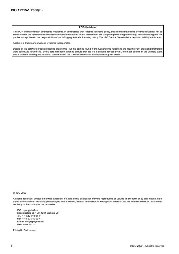 ISO 12215-1:2000 ISO 12215-1:2000 - Small craft -- Hull construction and scantlings - Page 2 preview