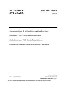 SIST EN 13201-5:2016 - Page 1 preview