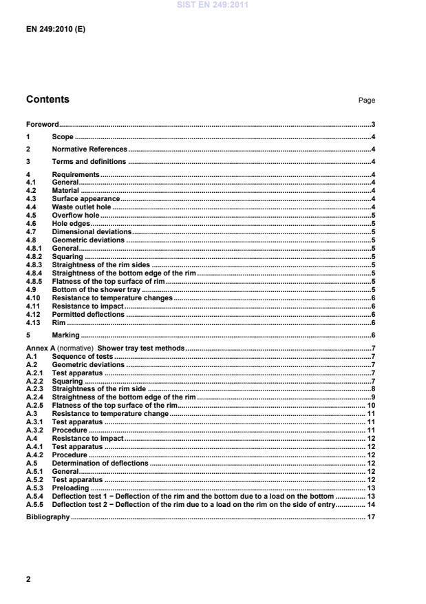 EN 249:2010 EN 249:2011 - Page 4 preview