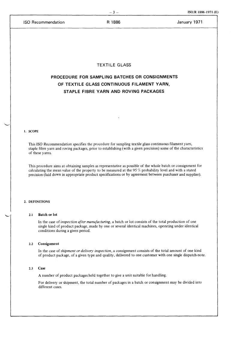 ISO/R 1886:1971 - Title missing - Legacy paper document
Released:1/1/1971