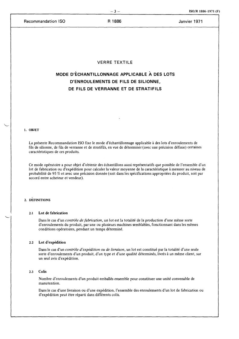 ISO/R 1886:1971 - Title missing - Legacy paper document
Released:1/1/1971