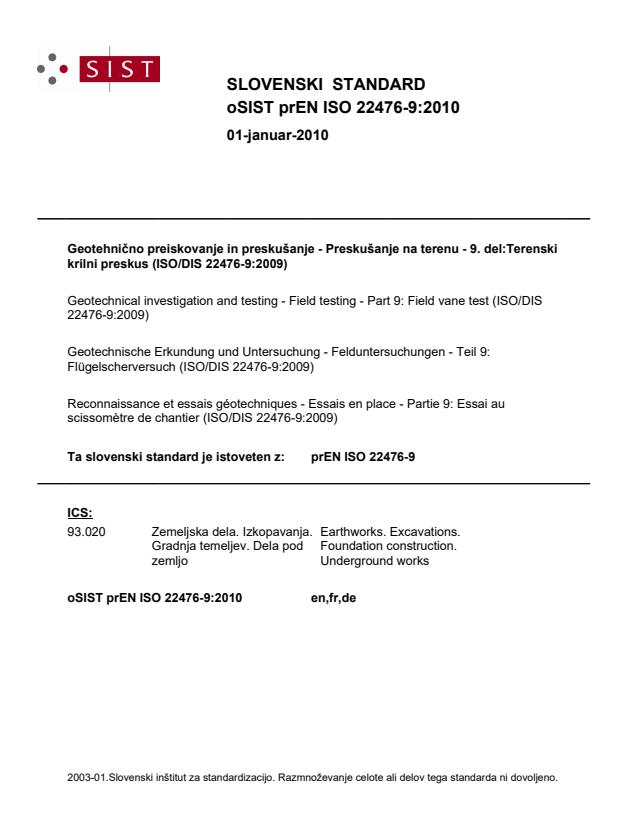 prEN ISO 22476-9:2010