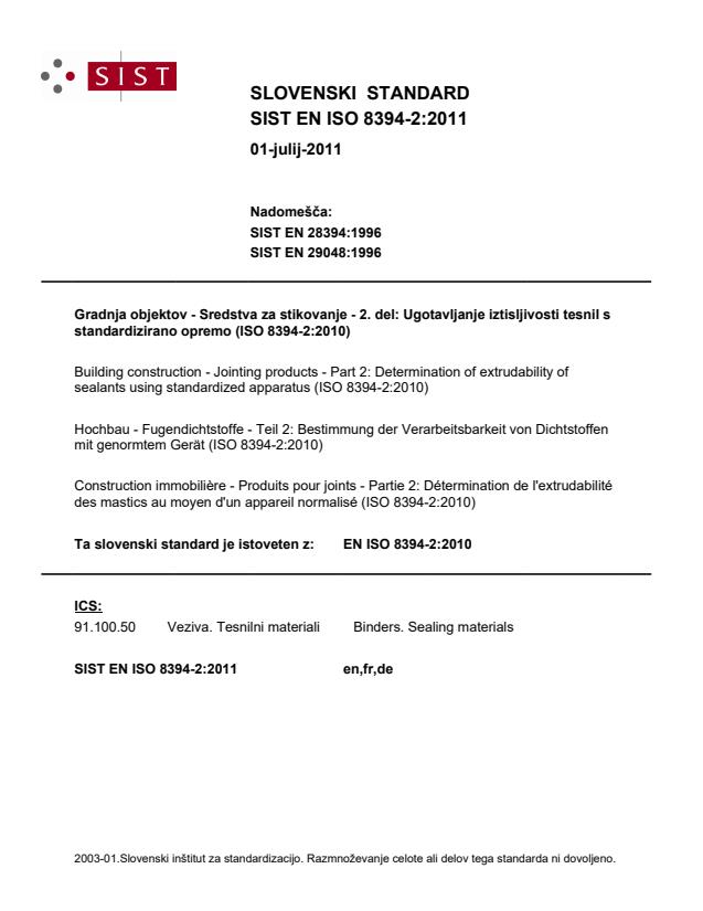 EN ISO 8394-2:2011