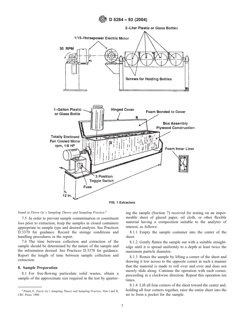 ASTM D5284-93(2004) - Standard Test Method for Sequential Batch Extraction of Waste with Acidic Extraction Fluid