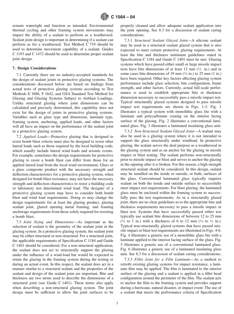 ASTM C1564-04 - Standard Guide for Use of Silicone Sealants for Protective Glazing Systems