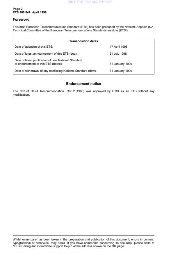 SIST ETS 300 842 E1:2003 SIST ETS 300 842 E1:2003 - Page 4 preview