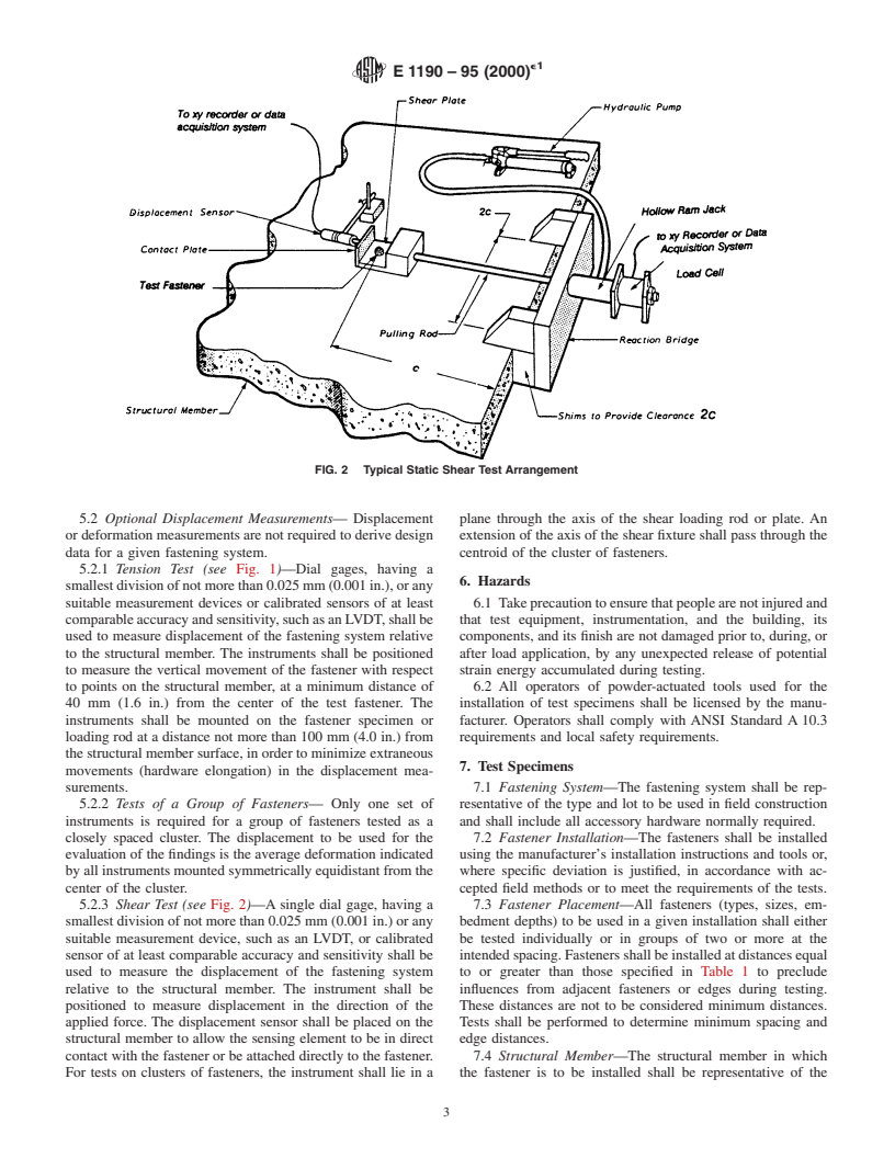 ASTM E1190-95(2000)e1 - Standard Test Methods for Strength of Power-Actuated Fasteners Installed in Structural Members