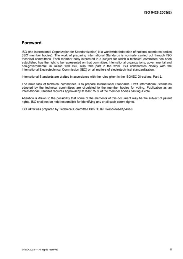 ISO 9426:2003 - Wood-based panels -- Determination of dimensions of panels