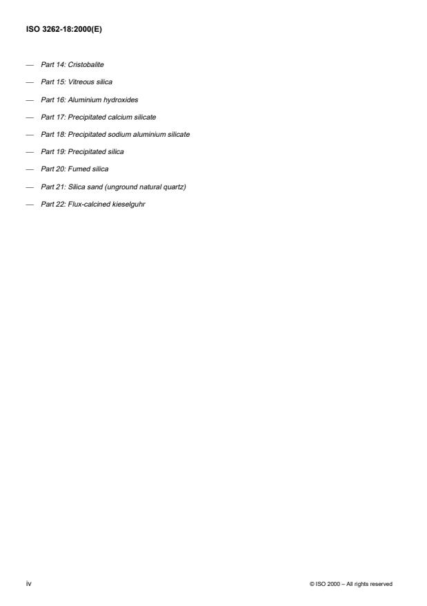 ISO 3262-18:2000 ISO 3262-18:2000 - Extenders for paints -- Specifications and methods of test - Page 4 preview