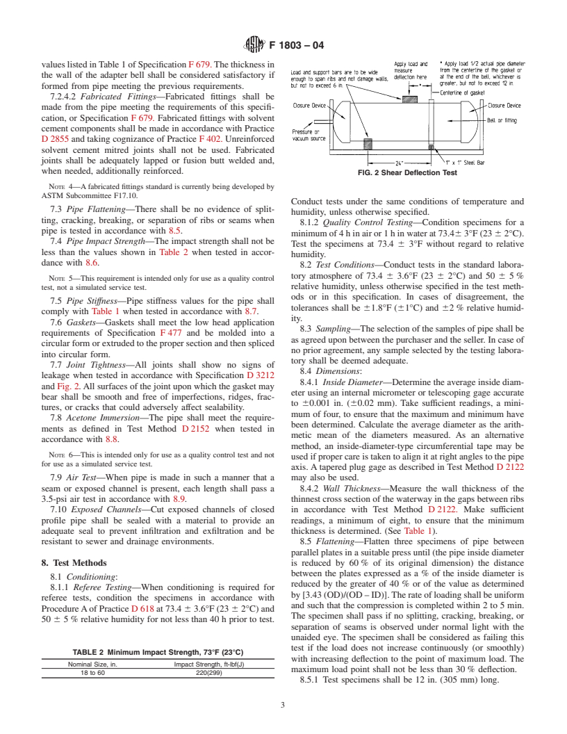 ASTM F1803-04 - Standard Specification for Poly (Vinyl Chloride)(PVC) Closed Profile Gravity Pipe and Fittings Based on Controlled Inside Diameter