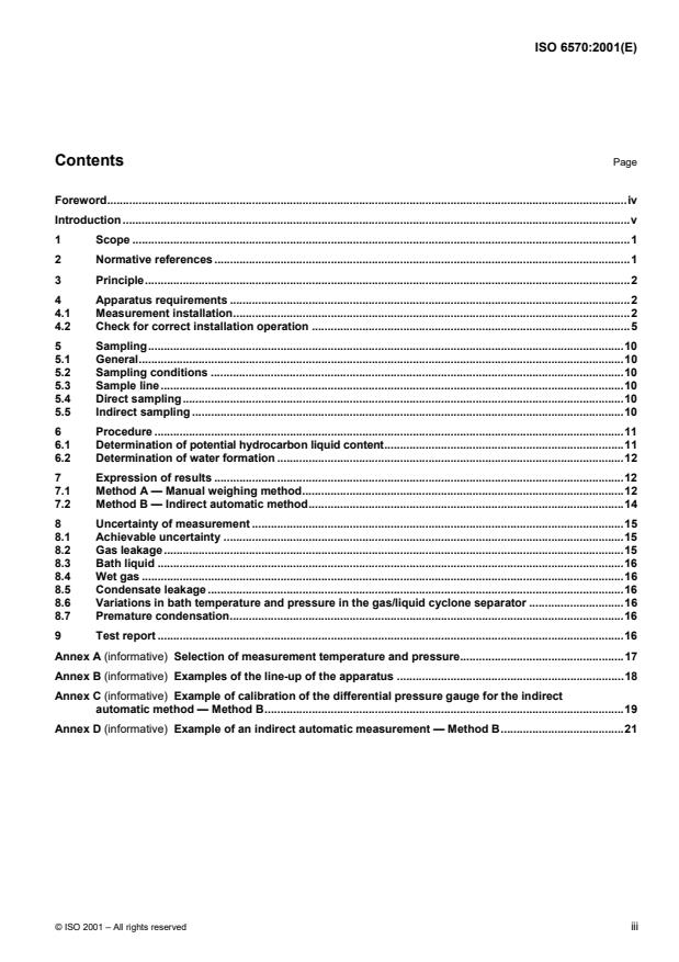 ISO 6570:2001 - Natural gas -- Determination of potential hydrocarbon liquid content -- Gravimetric methods